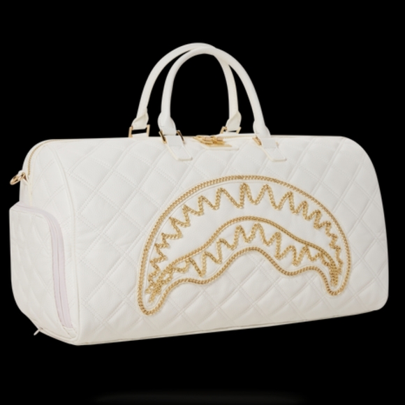 #SPRAYGROUND 💫Rivera Le Blanc Gold Chain Mini Duffle Bag# Cosplay Great! - Picture 2 of 15